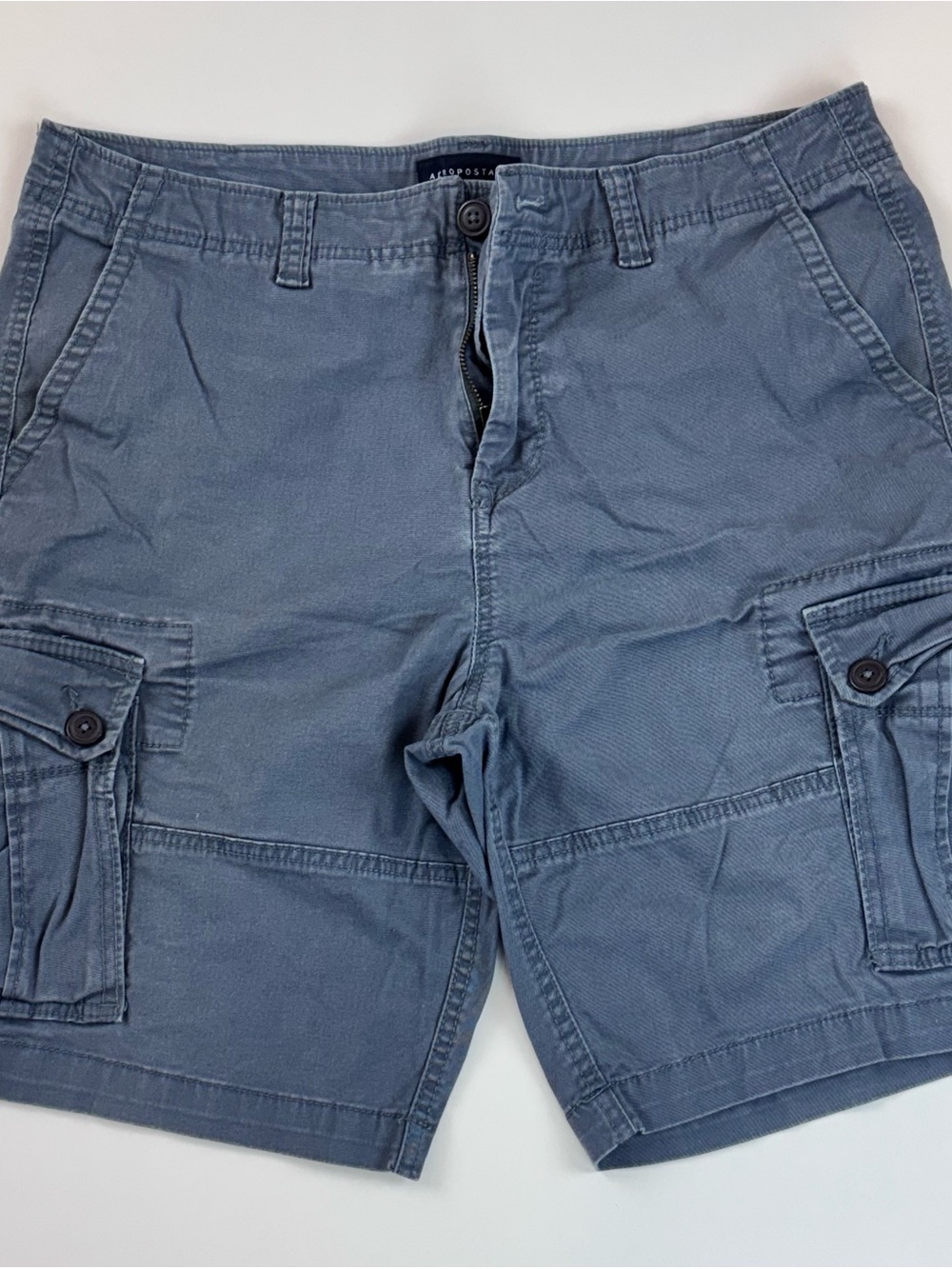 Aeropostale Cargo Shorts Blue Gray Size 34